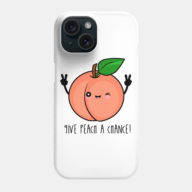 Give Peach (peace) A Chance! Phone Case by TTLOVE