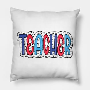 Teacher Dalmatian Dots Bright Doodle Women Pillow