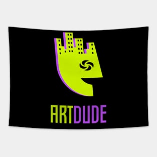 YourArtDude Logo In Yellow And Purple Tapestry