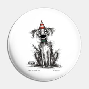 Happy Birthday dog Pin