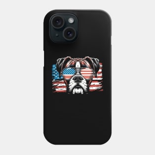 Beagle Dog Sunglasses American Flag 4th of July Phone Case