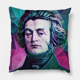 Adam Mickiewicz Abstract Portrait | Adam Mickiewicz Artwork 4 Pillow