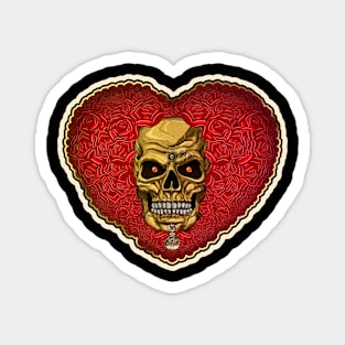 Happy Valentine's Day, Skull Magnet