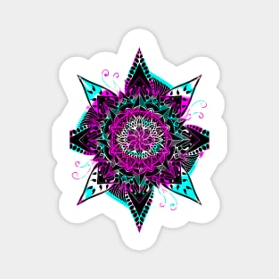 Psychedelic Mandala Magnet