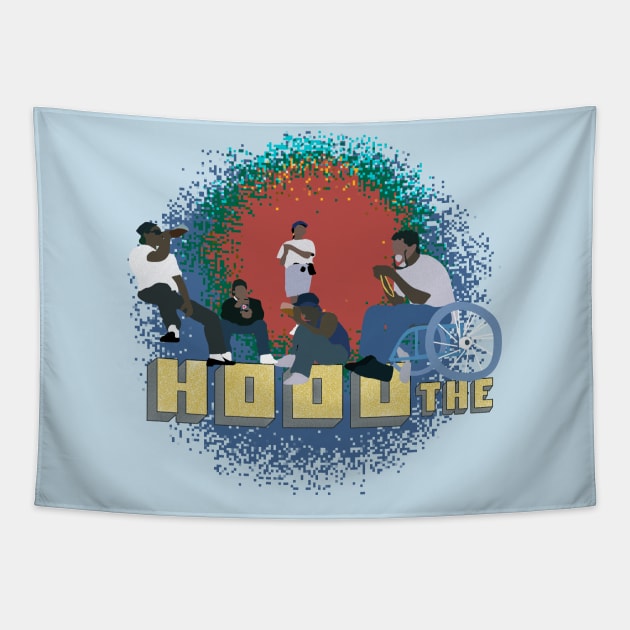 Hood the sitdown Hip Hop 90's Tapestry by ardisuwe