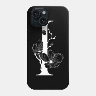 Letter I Monogram - Floral Initial Phone Case