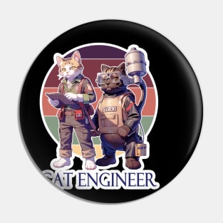 Cat Engineer Pin