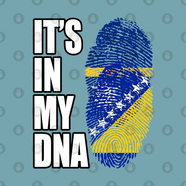 Bosnian And Nauruan Mix DNA Flag Heritage by Just Rep It!!