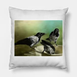 Hooded crows Pillow