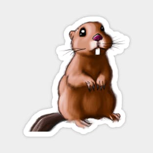 Cute Gopher Drawing Magnet