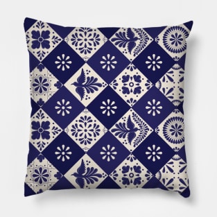 Mexican Talavera Tiles Pattern Pillow