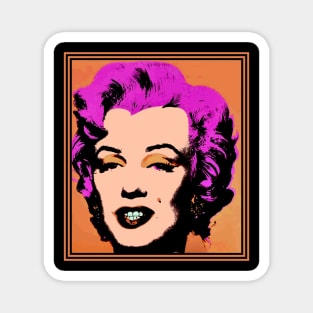 Marilyn Monroe Psychedelic Abstract Warhol Style Sketch Print Magnet