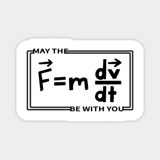 May the F=m dv/dt Be With You Magnet