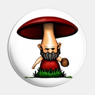 Mushroom Gnome Pin