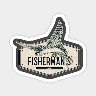 Flying Fish Fisherman Fishing Guide Magnet