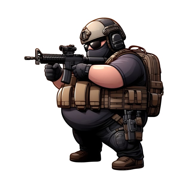 Tactical Fatman by Rawlifegraphic