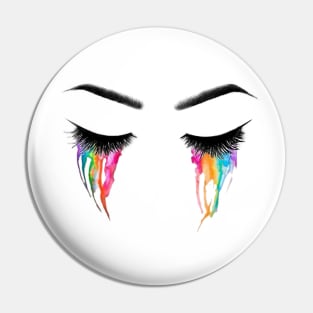 Rainbow Eyes, Closed Eyes Pin