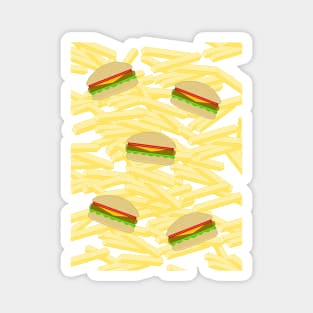 FAST Food Burgers And Fries Magnet