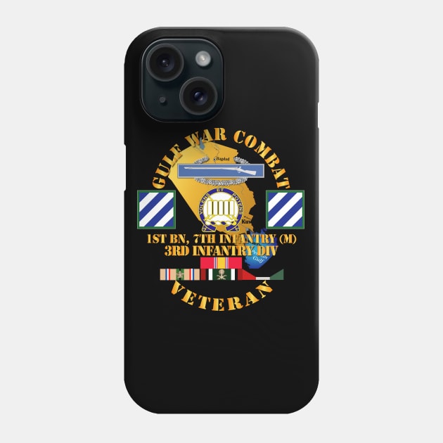 Gulf War Combat Infantry Vet w 1st Bn 7th Inf - 3rd ID SSI Phone Case by twix123844