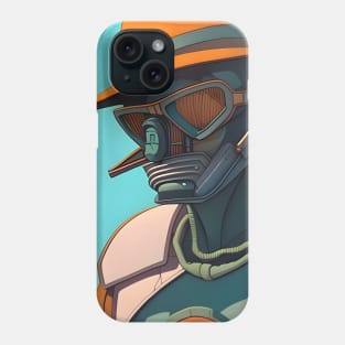 Retro robot soldier Phone Case