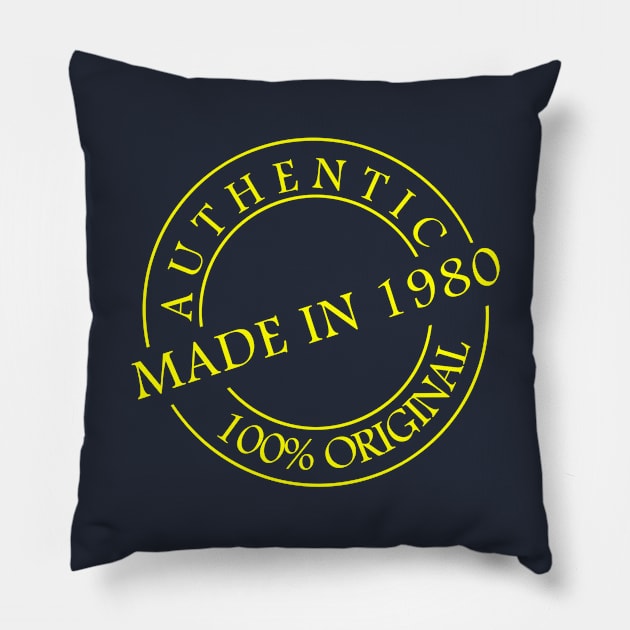 Authentic Made in 1980 Pillow by Seven Spirit