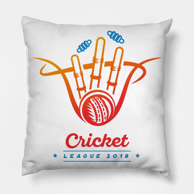 Cricket League Pillow by Whatastory