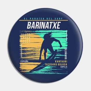 Retro Surfing Barinatxe, Spain // Vintage Surfer Beach // Surfer's Paradise Pin