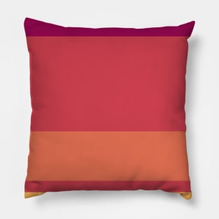 An admirable hybrid of Almost Black, Dark Fuchsia, Faded Red, Light Red Ochre and Pastel Orange stripes. Pillow