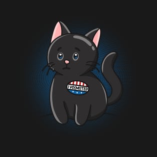 I Vomited Sticker I Voted Sticker Cat T-Shirt