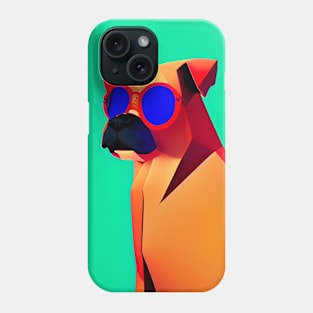 Polygon Dog in Sunglasses No. 2 Phone Case