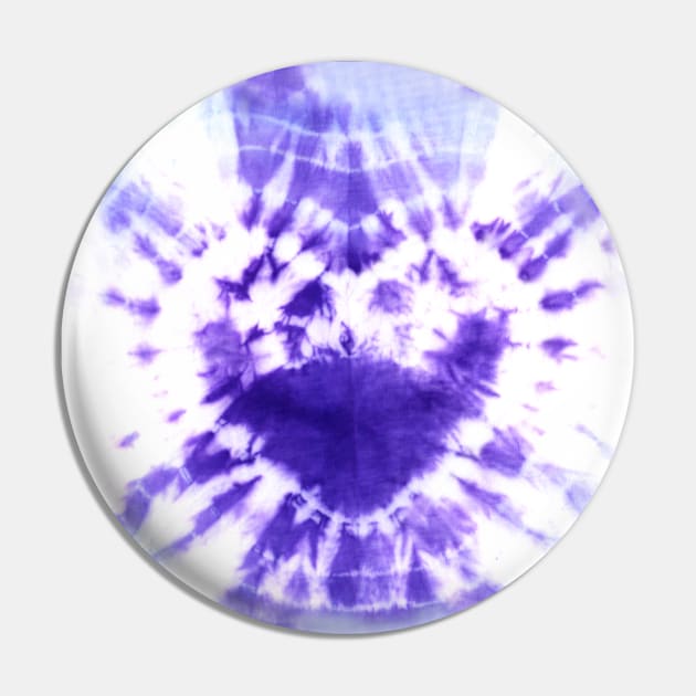 Tie-Dye Purple Heart Pin by Carolina Díaz