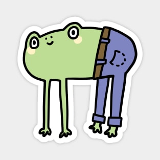 Frog with jeans Magnet