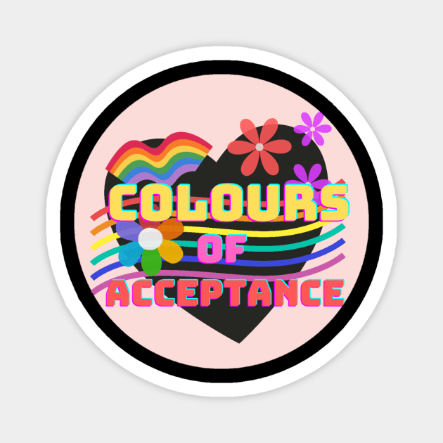 Colours of acceptance pride month sticker Magnet by Sinkos