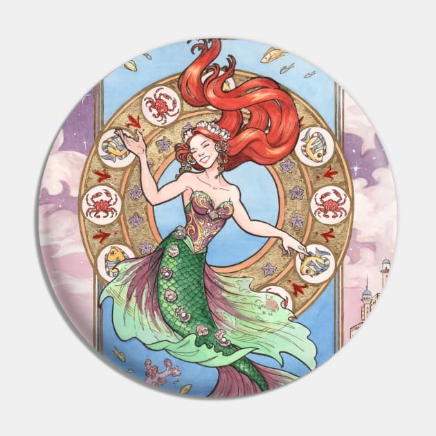 Andersen’s The Little Mermaid Pin by Mili Fay Art