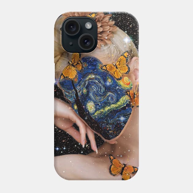 Starring into the Starry Night Phone Case by expressingartwork