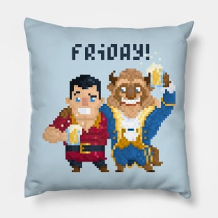 Beast and Gaston Pillow