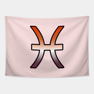 Pisces Lesbian Pride Symbol Tapestry