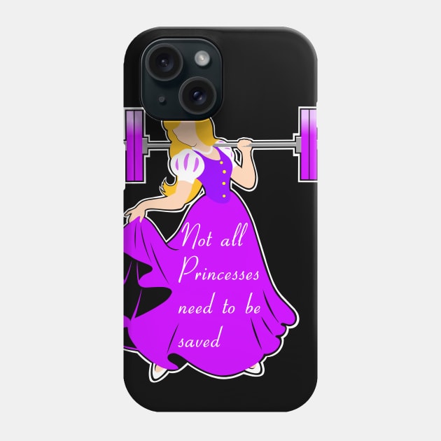 Weightlifting Princess Phone Case by TimAddisonArt