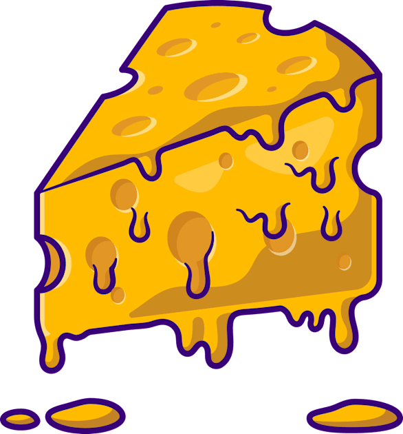 Slice Cheese Melted Cartoon Kids T-Shirt by Catalyst Labs