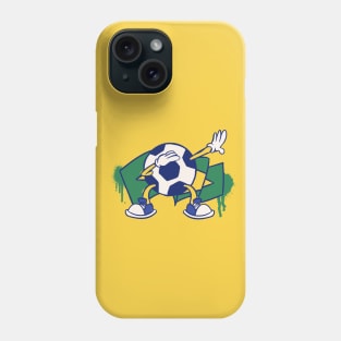 Dabbing Soccer Ball Cartoon Brazil Brasil Flag Football Phone Case