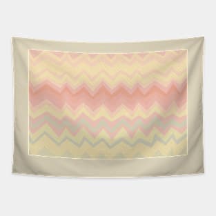 Deformed chevron pattern, geometric print in soft pastel colors Tapestry