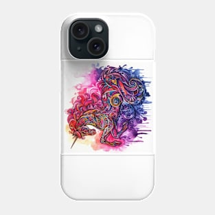 Psychedelic imagery of a Unicorn Phone Case