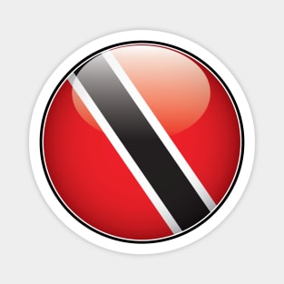 Trinidad and Tobago National Flag Glossy Button Magnet