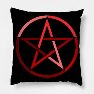 Red Pentagram Pentacle Pillow