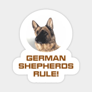 German Shepherds Rule! Magnet