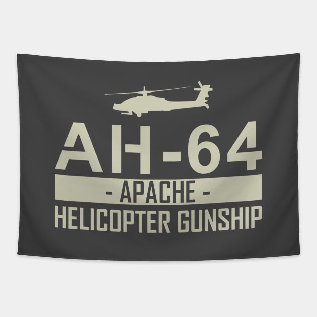 AH-64 Apache Helicopter Gunship Tapestry by TCP