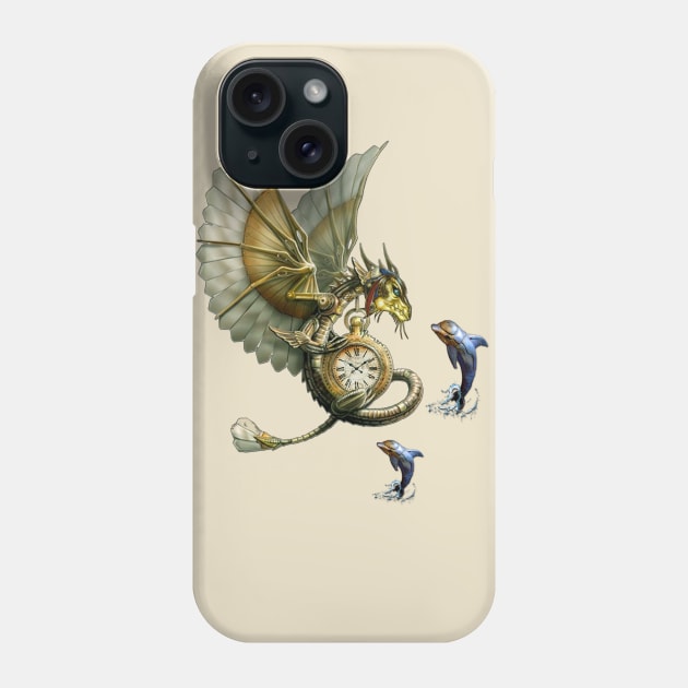 Steampunk dragons & dolphins Phone Case by Nadine8May