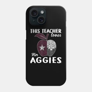 Texas M Aggies This Teacher - Apple T-Shirt - Apparel Phone Case