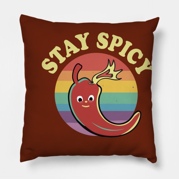 Funny Stay Spicy Neurospicy Pepper For Autism And ADHD Awareness Pillow by SubtleSplit