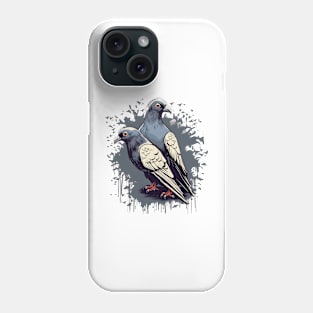 Urban Shadows -  Grunge Pigeon Swarm Phone Case